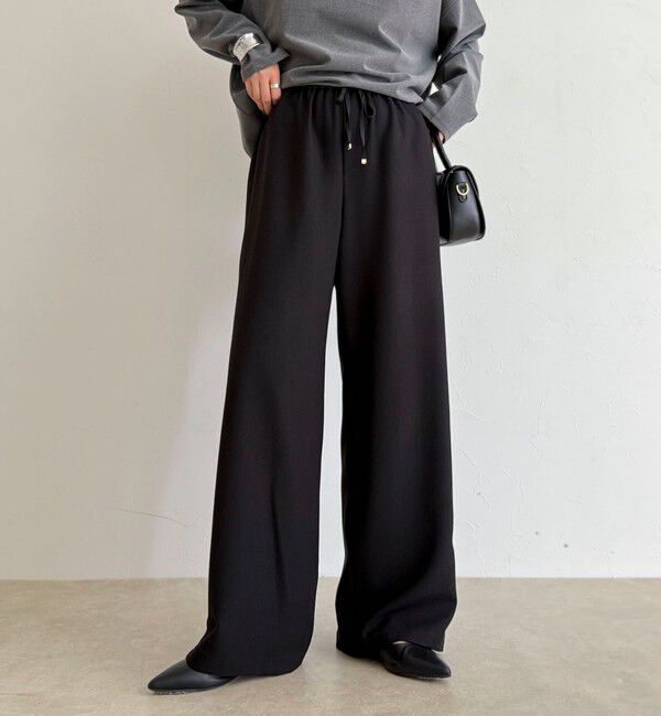 fredy emue「【4サイズ展開】ソフトシャークスキン/チェックイージーパンツ」|チノ|