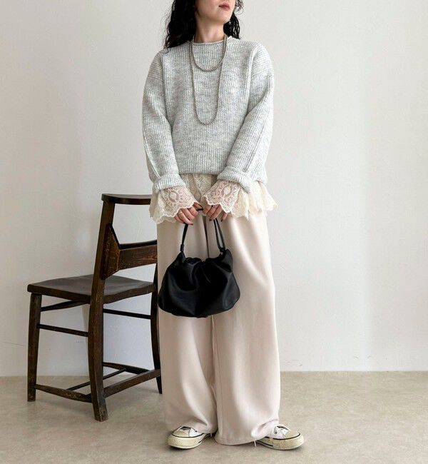 fredy emue「ミドル丈片畦ニットプルオーバー」|ニット・セーター|