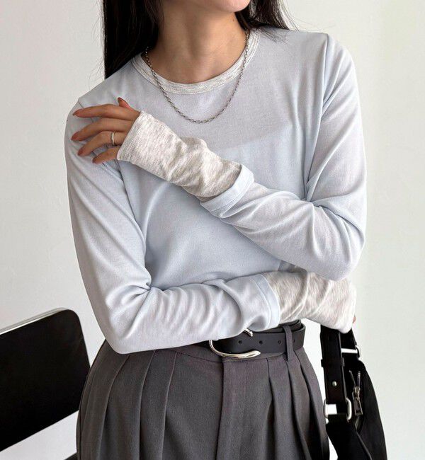 fredy emue「シアーリブレイヤードロンTシャツ」|Tシャツ・カットソー|