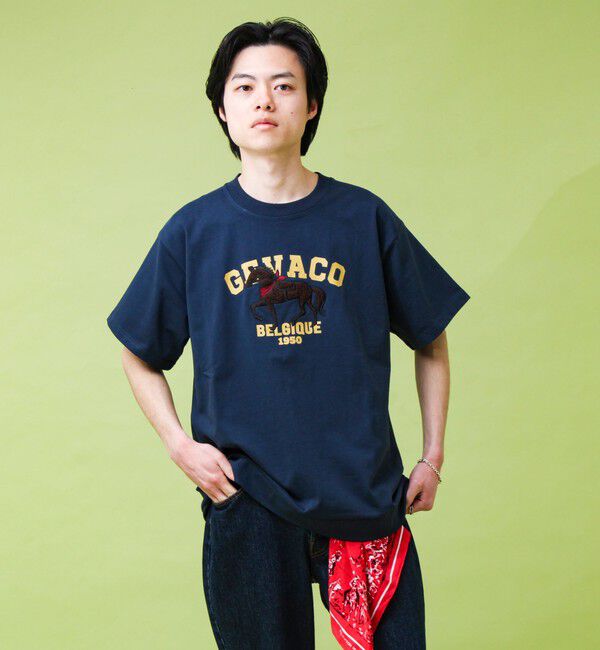 GLOSTER「【GEVACO/ゲバコ】フロントプリント刺繍Tシャツ」|Tシャツ・カットソー|