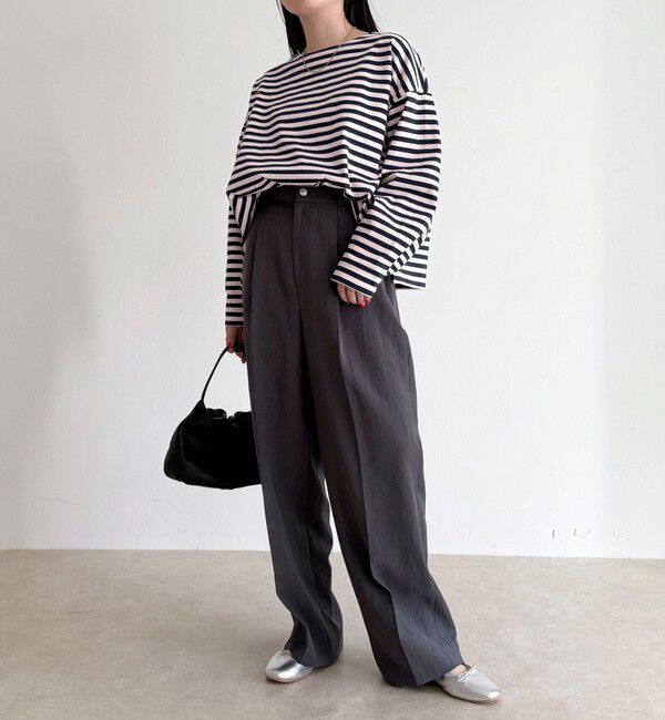 fredy emue「ボーダーハートパッチプルオーバー」|Tシャツ・カットソー|