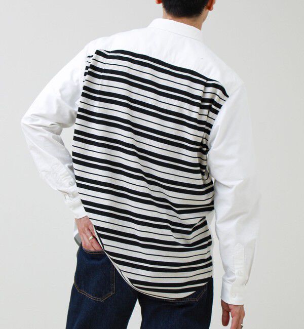 GLOSTER「【フレブル刺繍】ボタンダウン コンビシャツ」|シャツ・ブラウス|