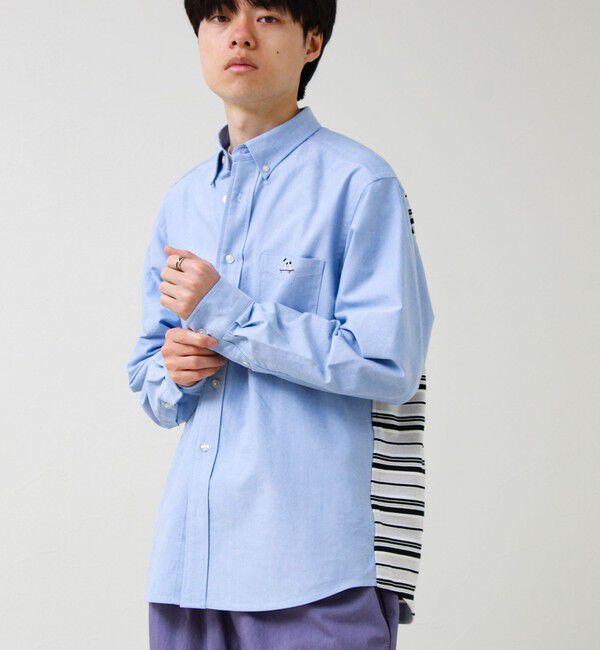 GLOSTER「【フレブル刺繍】ボタンダウン コンビシャツ」|シャツ・ブラウス|