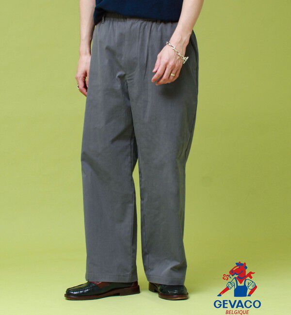 GLOSTER「【GEVACO/ゲバコ】コットンナイロンイージーパンツ」|チノ|チャコールグレー