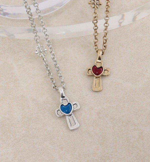 fredy emue「アンティーク調ハートネックレス」|ネックレス|ブルー