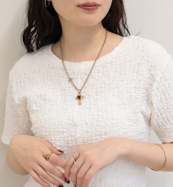 fredy emue「アンティーク調ハートネックレス」|ネックレス|レッド