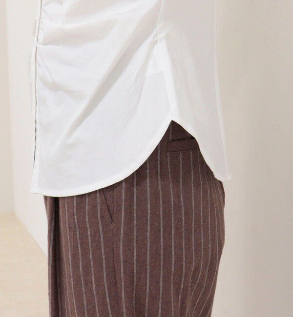 fredy emue「フロントギャザーちび袖ブラウス」|シャツ・ブラウス|