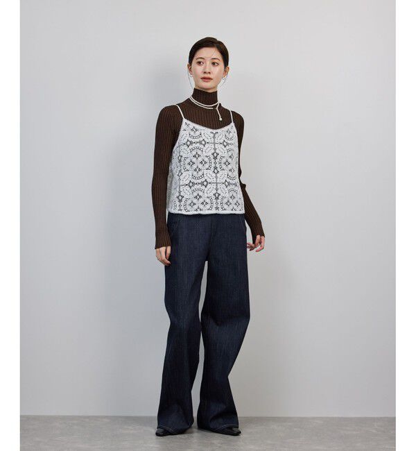 ROPE「CLUNY(クルーニー) コットンレースキャミソール」|キャミソール|