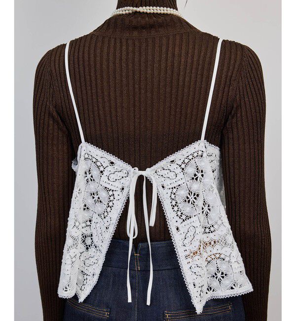 ROPE「CLUNY(クルーニー) コットンレースキャミソール」|キャミソール|