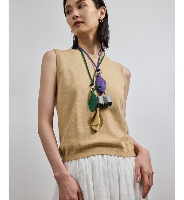 ROPE「【teau・牛革】panier tulip ring charm（キー/バッグチャーム・ネックレス）」|チャーム・キーホルダー|