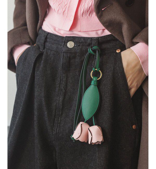 ROPE「【teau・牛革】panier tulip ring charm（キー/バッグチャーム・ネックレス）」|チャーム・キーホルダー|