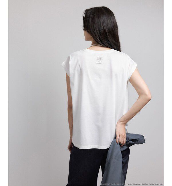 ROPE「【Brigitte Bardot&times;ROPE'・コラボ】プリントアームレットT-shirt【洗える・洗濯耐久性・接触冷感】」|Tシャツ・カットソー|