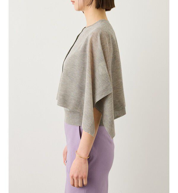 ROPE「LEVITA レイヤードニットプルーオーバー(ケープ&times;タンクトップ)/接触冷感・イージーケア」|Tシャツ・カットソー|