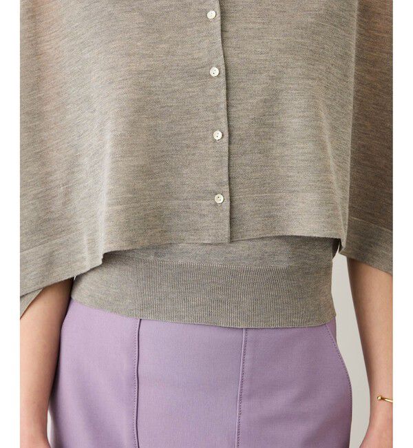 ROPE「LEVITA レイヤードニットプルーオーバー(ケープ&times;タンクトップ)/接触冷感・イージーケア」|Tシャツ・カットソー|