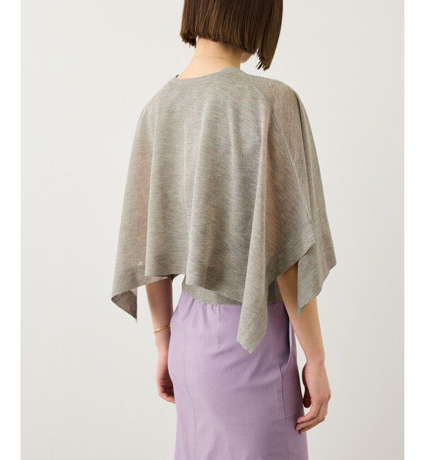 ROPE「LEVITA レイヤードニットプルーオーバー(ケープ&times;タンクトップ)/接触冷感・イージーケア」|Tシャツ・カットソー|