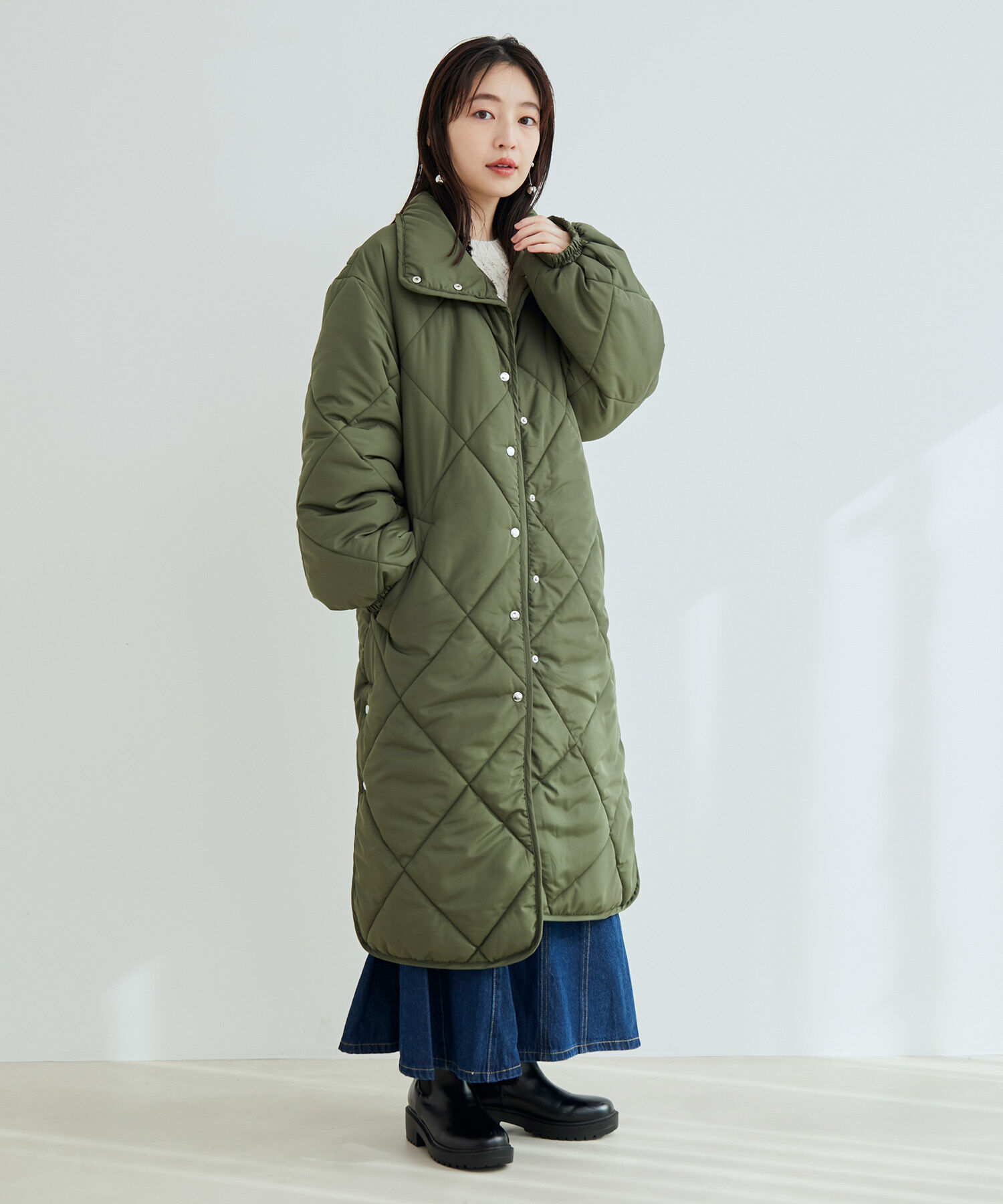 vis-a-vis「【WEB限定】ダイヤキルト中綿ロングコート」|その他|