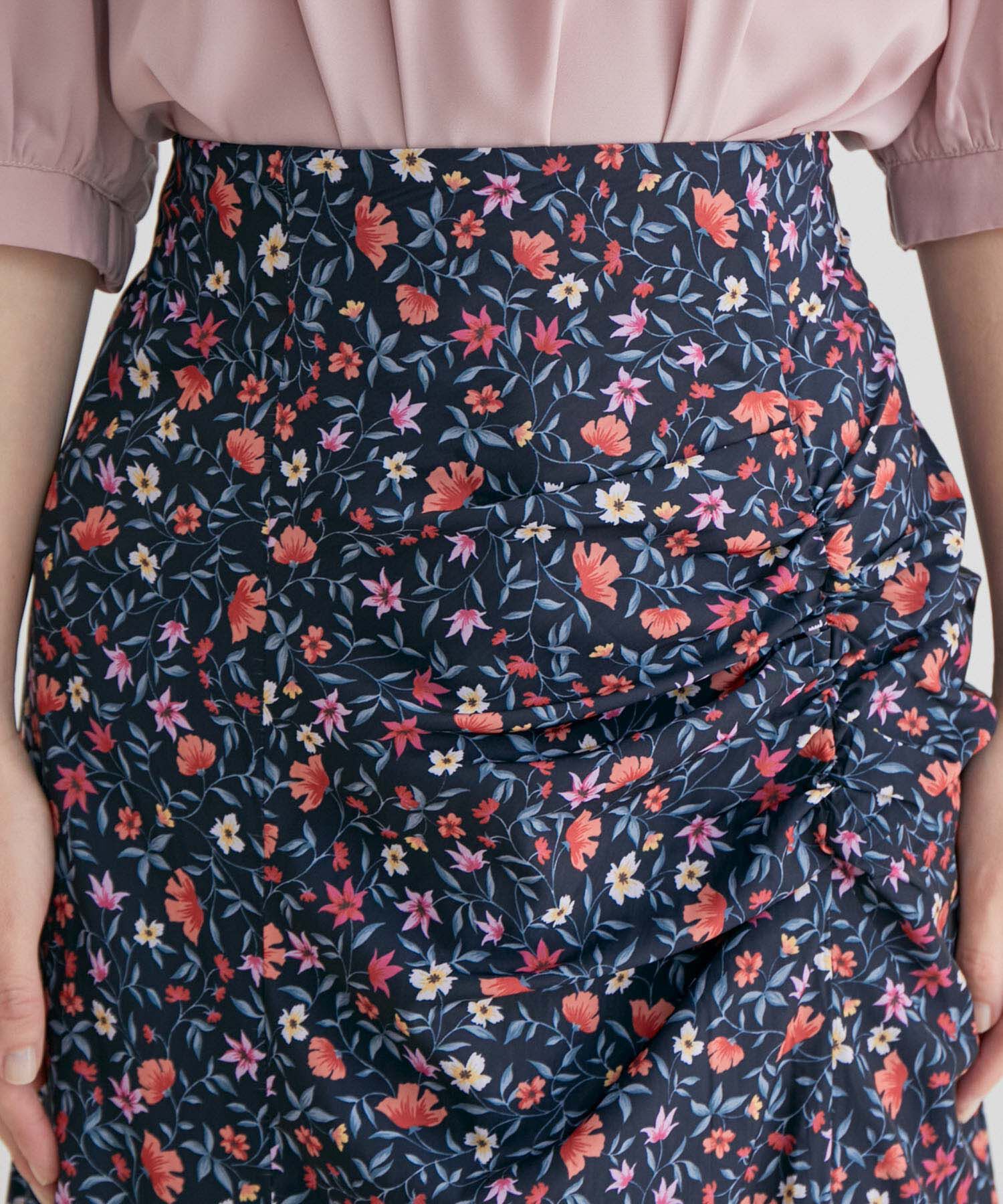 VIS「フラワープリントアシメマーメイドスカート」|スカート|