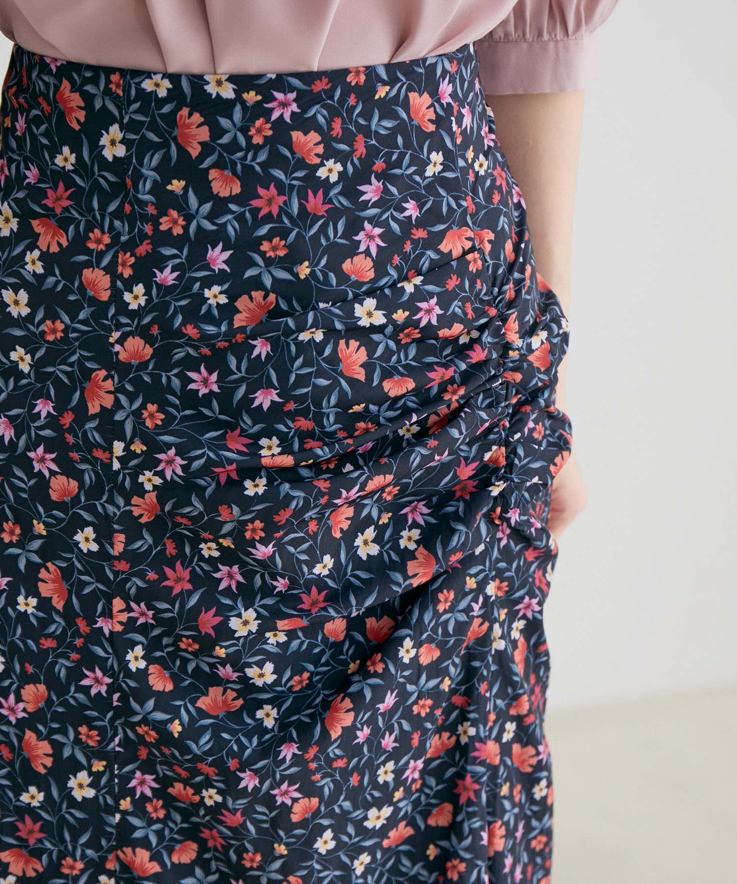 VIS「フラワープリントアシメマーメイドスカート」|スカート|