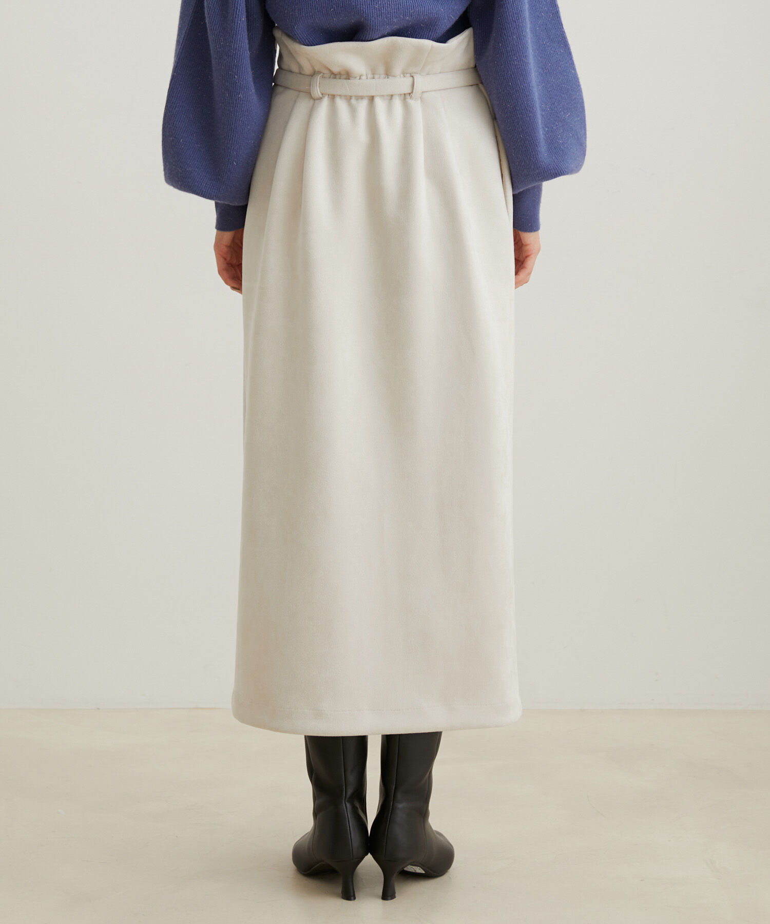 VIS「エコスエードラップ調Iラインスカート【sustainable】」|スカート|