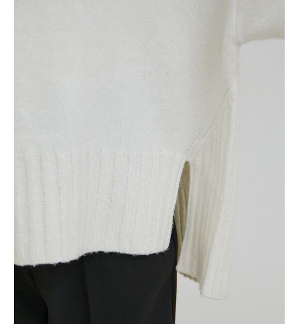 VIS「【選べる着丈】ふわもこサイドスリットニット【洗える】」|ニット・セーター|