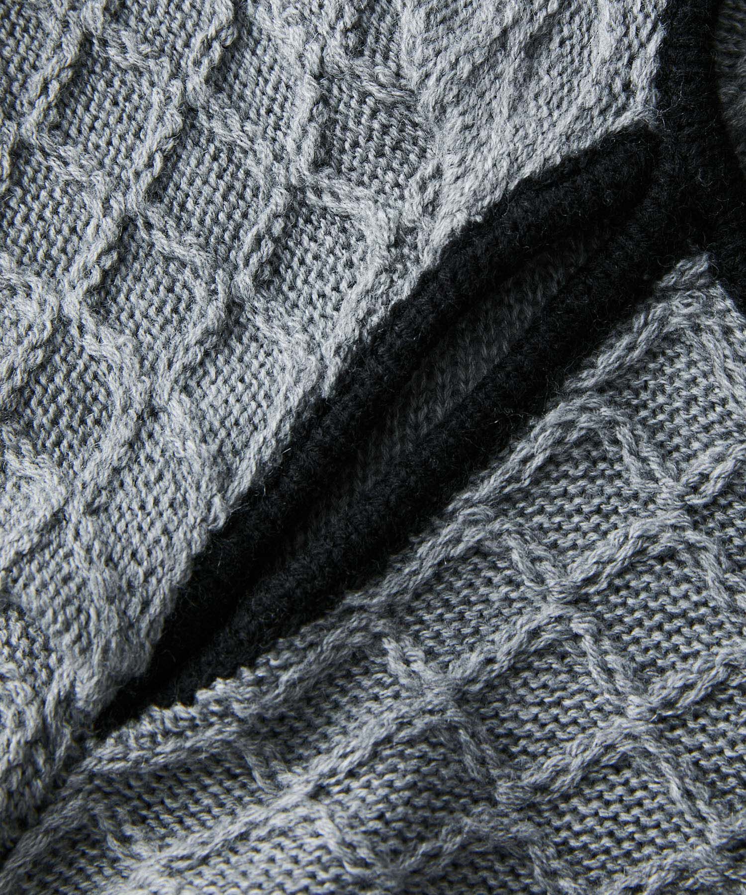 VIS「【洗える】クロスジャガードデザインニットワンピース」|ワンピース|