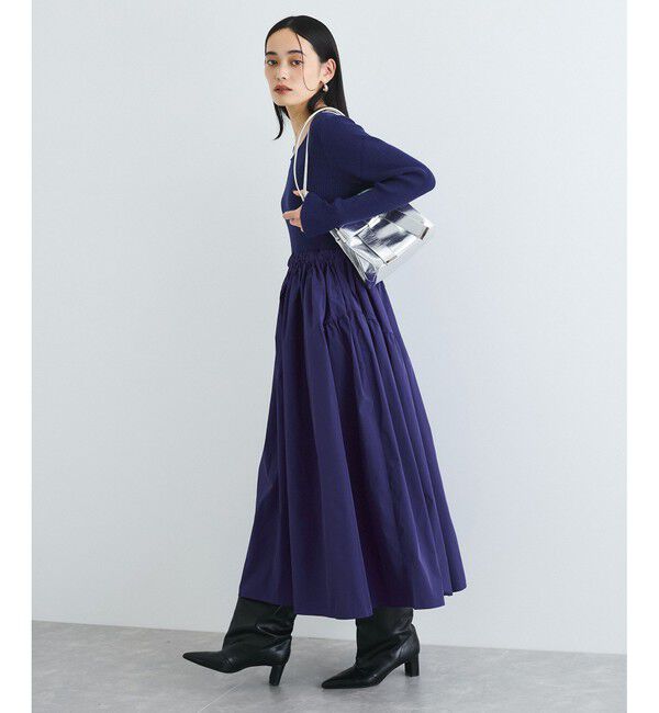 VIS「【前後2WAY】ニットドッキングワンピース【洗える】」|ワンピース|