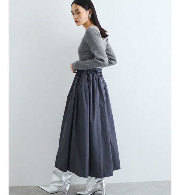 VIS「【前後2WAY】ニットドッキングワンピース【洗える】」|ワンピース|