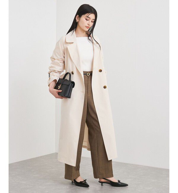 VIS「【定番人気】【撥水/UVケア】後ろタックトレンチコート スプリングコート」|トレンチコート|キナリ(16)