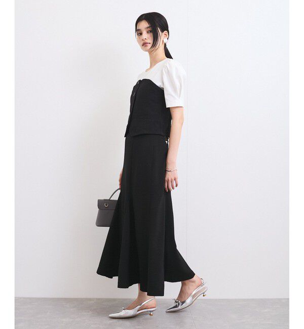 VIS「【美easy】リネンライクマーメイドスカート【洗える】【セットアップ対応】」|スカート|