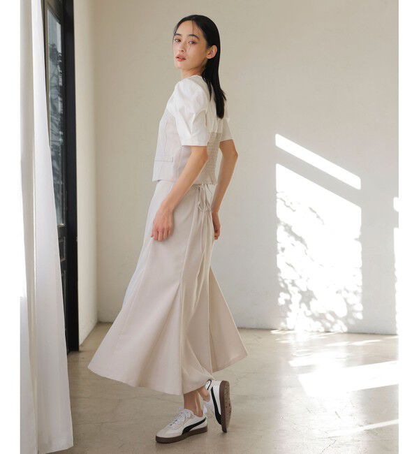 VIS「【美easy】リネンライクマーメイドスカート【洗える】【セットアップ対応】」|スカート|