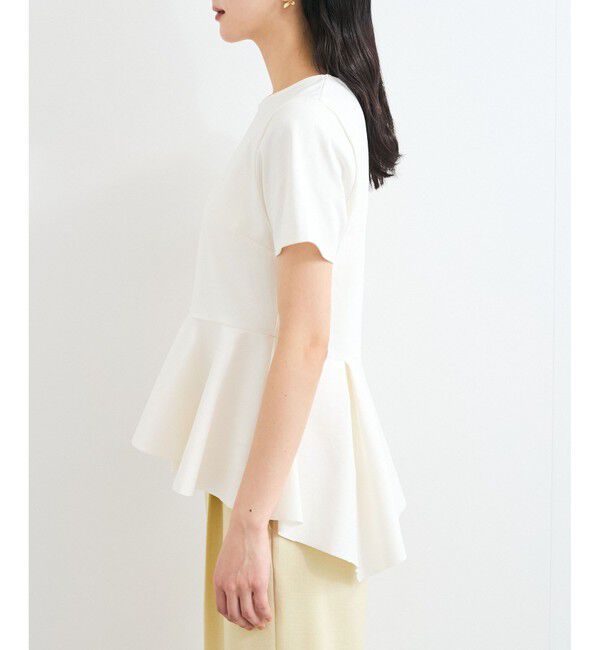 VIS「イレギュラーヘム異素材ドッキングペプラムプルオーバー」|Tシャツ・カットソー|
