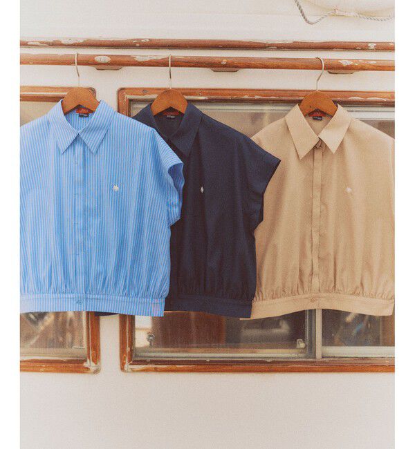 VIS「【POLO BCS】VIS別注フレンチスリーブドローストリングシャツ」|シャツ・ブラウス|