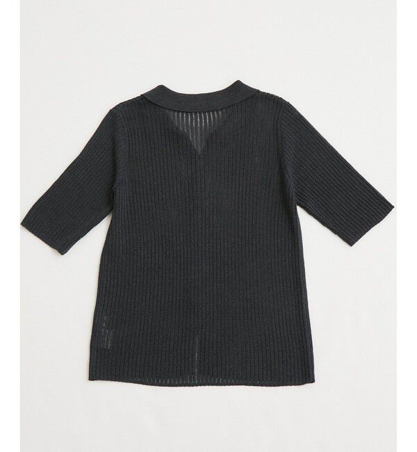 VIS「半袖サマーニットポロカーディガン」|ニット・セーター|