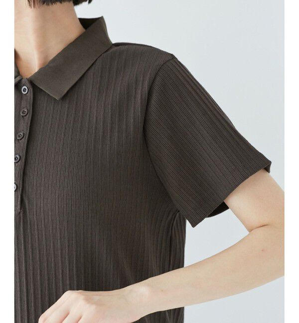 VIS「ポロ衿ランダムリブワンピース」|ワンピース|