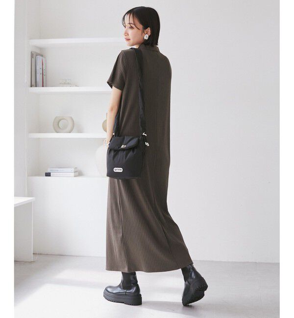 VIS「ポロ衿ランダムリブワンピース」|ワンピース|