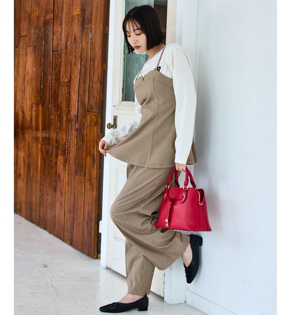 VIS「【美easy】ウーリッシュチュニック丈ビスチェ【セットアップ対応/洗える】」|キャミソール|