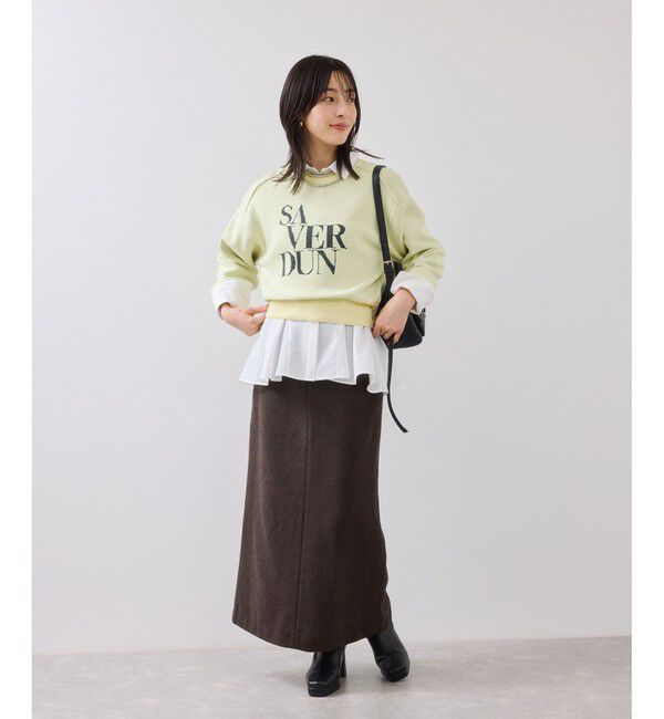 VIS「スウェットライクジャガードロゴニット」|ニット・セーター|