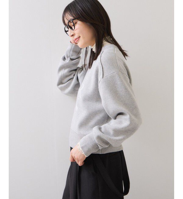 VIS「スウェットライクジャガードロゴニット」|ニット・セーター|