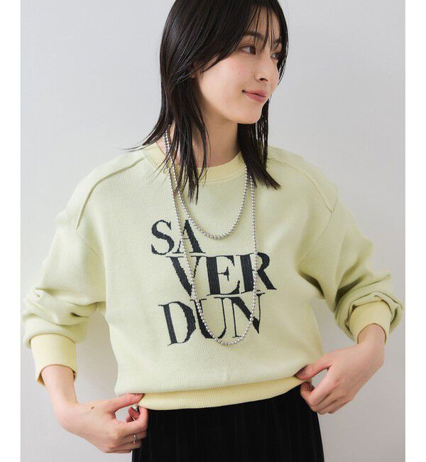 VIS「スウェットライクジャガードロゴニット」|ニット・セーター|クリーム(83)