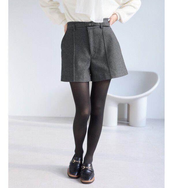 VIS「ジャージメルトンベルト付きショートパンツ」|チノ|