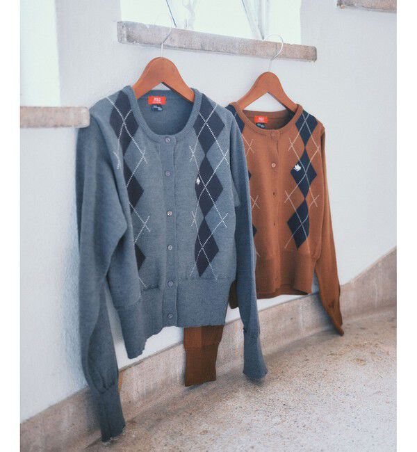 VIS「【POLO BCS】VIS別注アーガイルニットカーディガン」|カーディガン|