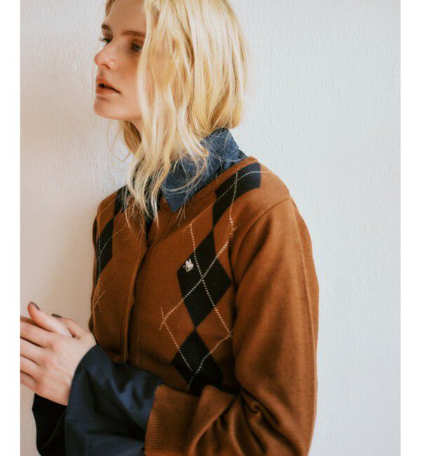 VIS「【POLO BCS】VIS別注アーガイルニットカーディガン」|カーディガン|