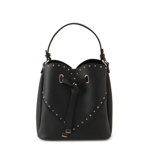 VIS「ラインストーン＆スタッズハートカットバッグ」|ショルダー・メッセンジャー|