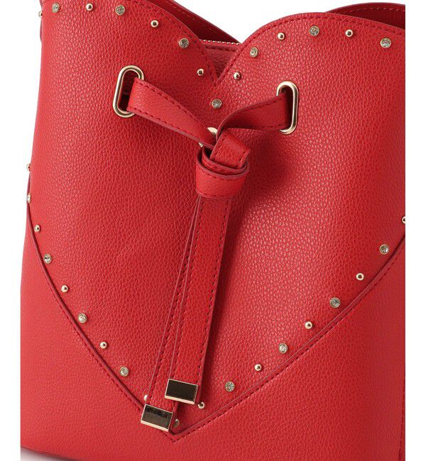 VIS「ラインストーン＆スタッズハートカットバッグ」|ショルダー・メッセンジャー|