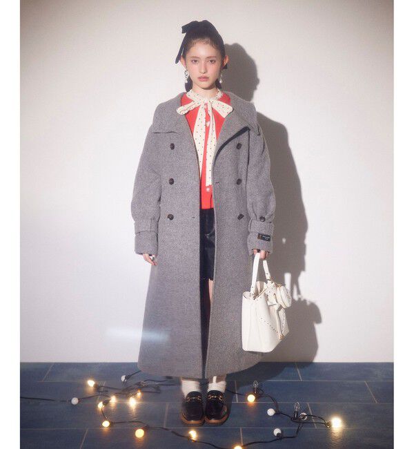 VIS「ラインストーン＆スタッズハートカットバッグ」|ショルダー・メッセンジャー|