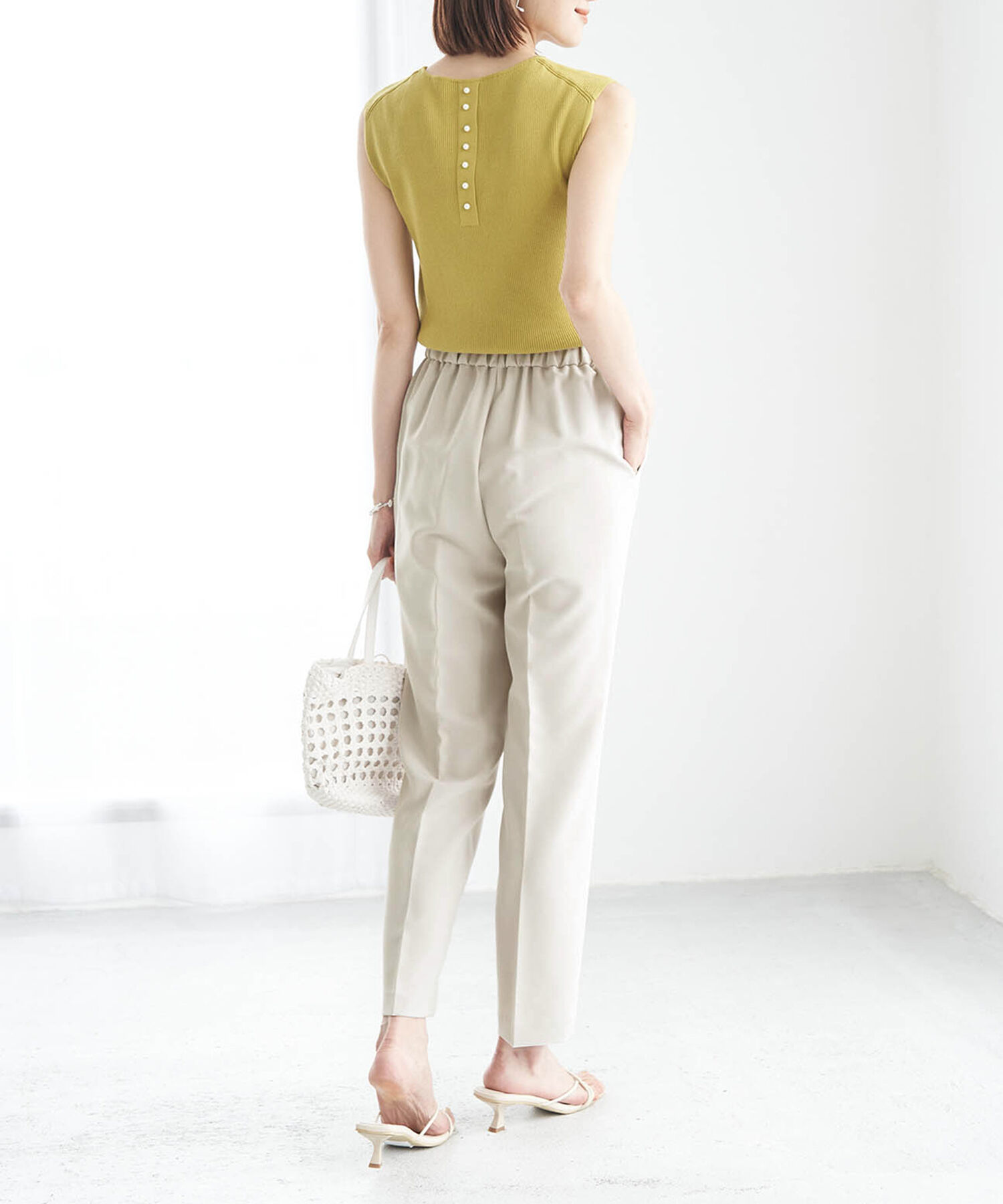 Rope&rsquo;Picnic「ラク美/ストレートカラーパンツ」|スラックス|