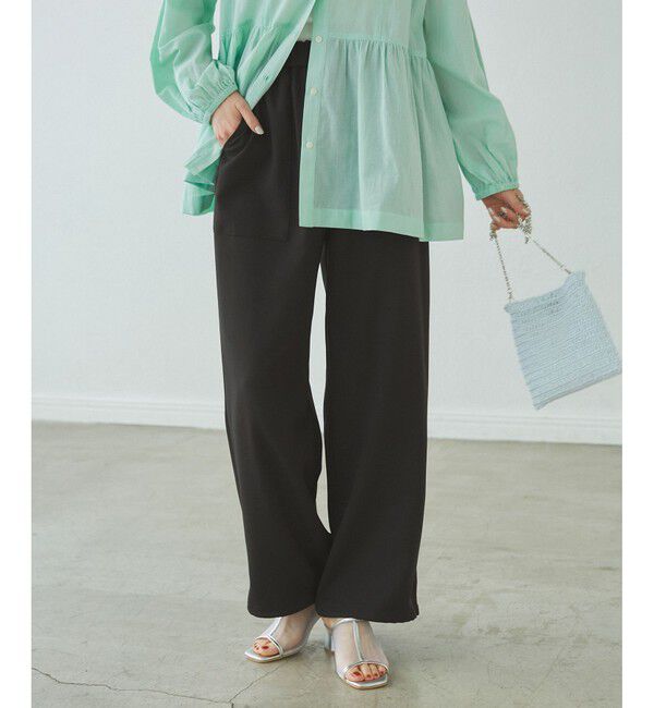 Rope&rsquo;Picnic「ドロストリラックスイージーワイドパンツ」|チノ|