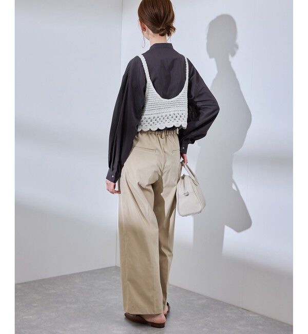 Rope&rsquo;Picnic「着丈が選べるバンドカラー無地シアーシャツ」|シャツ・ブラウス|