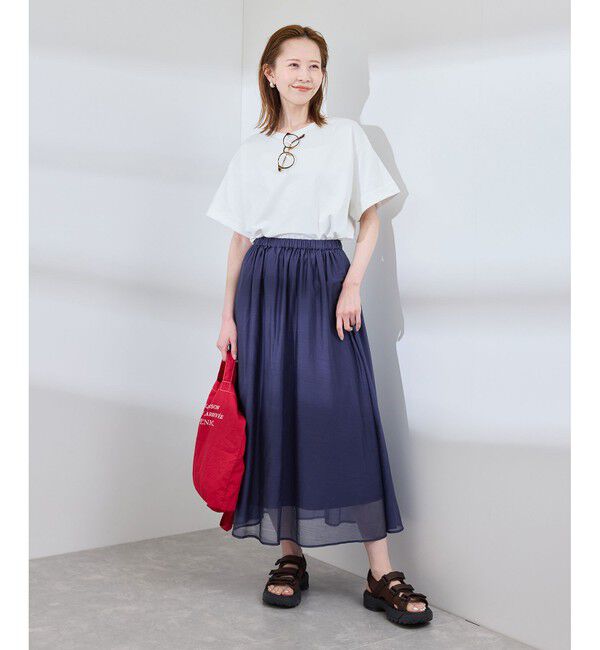 Rope&rsquo;Picnic「エアリーシアーギャザーロングスカート」|スカート|
