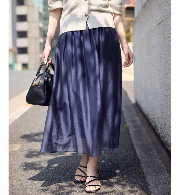 Rope&rsquo;Picnic「エアリーシアーギャザーロングスカート」|スカート|